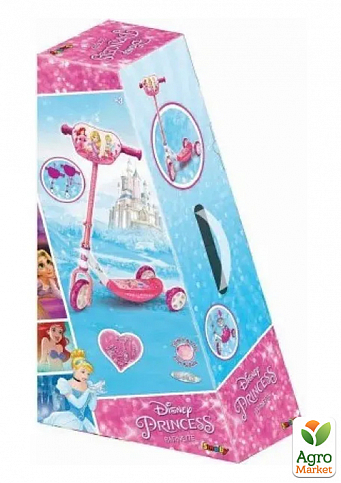 Дитячий самокат "Дісней Принцеси" з металевою рамою, триколісний, 55х32х70 см, 3+ Smoby Toys - фото 2