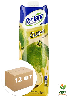 Соковый напиток "Гуава" ТМ "Fontana" 1л упаковка 12 шт1