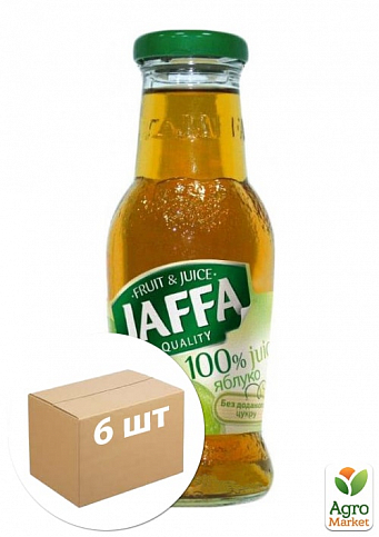 Яблочный сок осветленный ТМ "Jaffa" с/б 0,25 л упаковка 6 шт