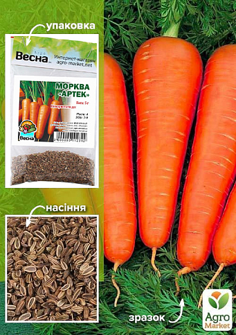 Морковь "Артек" (Зипер) ТМ "Весна" 5г