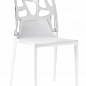Стілець Papatya Ego-Rock біле сидіння, верх прозоро-чистий (2266)