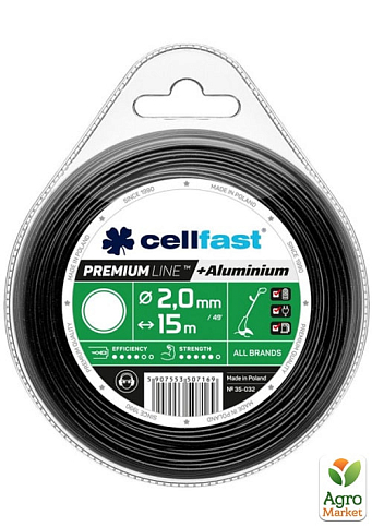 Лезвие для триммера PREMIUM – круглое 2,0 мм x 15 м Cellfast (35-032)