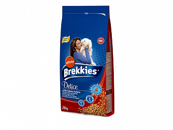 Brekkies Cat Delice Meat Сухой корм для кошек с мясом 20 кг (8847070)