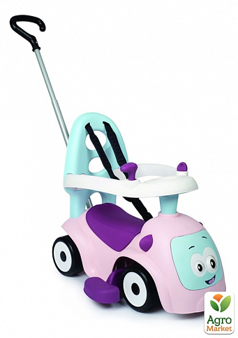Машина для катания малыша "Маэстро" 3 в 1, со звуковыми эффектами, розовая, 6 мес. Smoby Toys