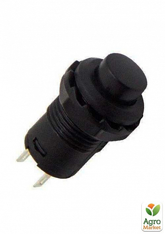 Кнопка Lemanso LSW33 круглая чёрная с фикс. ON-OFF / DS-228 1A 250VAC кратно 25 штук (12064)