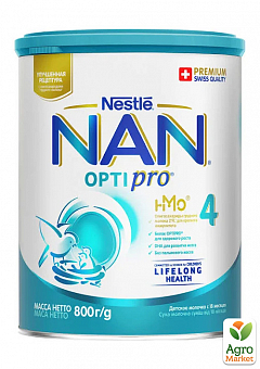 NAN (НАН) 4 OPTIPRO® Дитяче молочко для дітей з 18 місяців, 800 г1