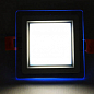 LED панель Lemanso LM1038 Сяйво 6W 450Lm 4500K + синий 85-265V / квадрат + стекло (336117)