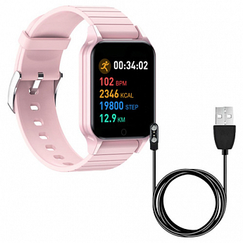 Smart Watch T96, температура тела, pink - фото 2
