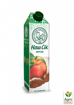 Персиковый сок с мякотью ОКЗДП ТМ "Наш Сок" ТВА Slim 0.95 л2