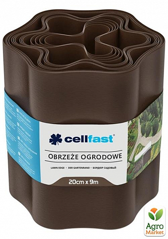 Бордюр газонный волнистый/коричневый/20 см x 9 м Cellfast (30-013H)