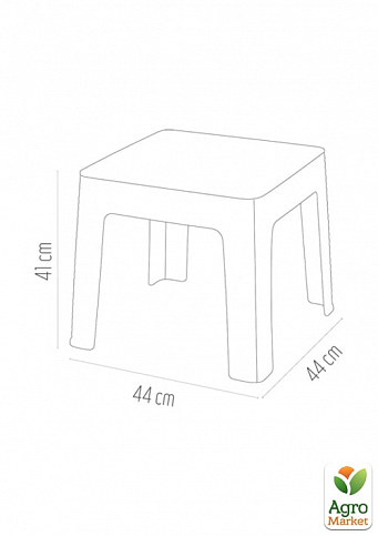 Столик для кави під ротанг Irak Plastik 45x45 сірий (10829) - фото 2