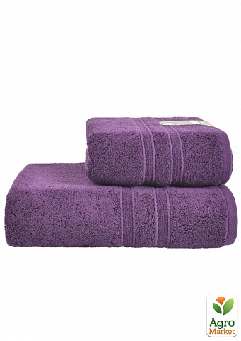 Махровое полотенце Aqua fiber Premium TM IDEIA 70х140 см фиолетовый 8-29954*010 - фото 3