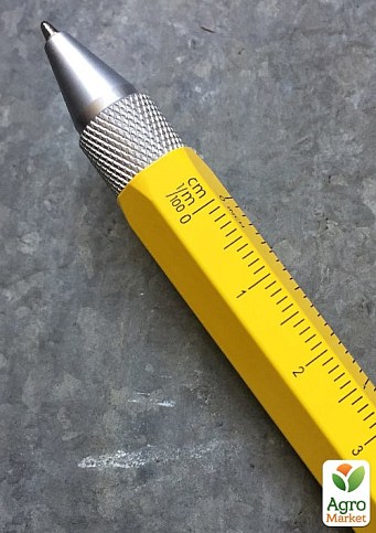 Ручка Troika Construction liliput з лінійкою та стілусом, жовтий (PIP25/YE) - фото 2