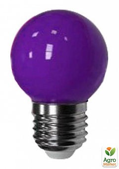 LM705 Лампа Lemanso св-ая G45 E27 1,2W фиолетовый шар (558408)1