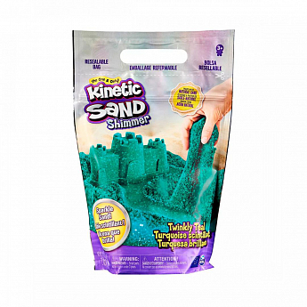 Песок для детского творчества - KINETIC SAND БИРЮЗОВЫЙ БЛЕСК (907 g)