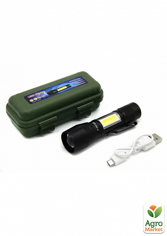 Ліхтарик Акумуляторний Bailog BL-513 XPE+ COB, алюміній, USB - фото 2