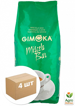 Кофе зерновой (MISCELA BAR VERDE) зеленый ТМ "GIMOKA" 3кг упаковка 4шт1