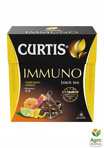 Чай Immuno Black Tea (пачка) ТМ "Curtis" 18 пакетиків по 1,8г