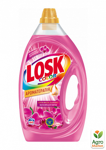 Losk гель для стирки Color Ароматерапия Эфирные масла и Малайзийский Цветок 3 л