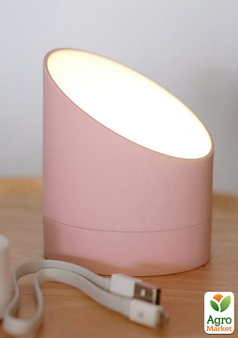 Будильник-лампа "THE EDGE LIGHT" с регулировкой яркости, розовый (G001PK) - фото 2
