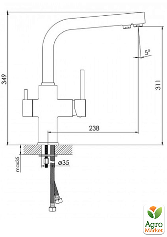 Змішувач для кухні з підключенням фільтрованої води IMPRESE DAICY 55009-F, хром - фото 2