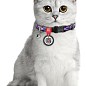 Ошейник для кошек нейлоновый WAUDOG Nylon с QR паспортом, рисунок "Фиолетовый камо", пластиковый фастекс, Ш 10 мм, Длинна 20-30 см (5275) купить