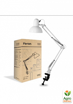 Настольный светильник Feron DE1430 на струбцине под лампу Е27 (24232)1