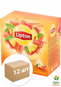 Чай черный Tropical fruit ТМ "Lipton" 20 пакетиков по 1.8г упаковка 12 шт1