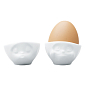 Набір з двох фарфорових підставок для яєць Tassen "Поцілунок та Мрійливий" (TASS15101/TA)