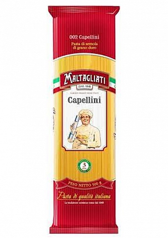 Макарони Капеліні №2 (Тонка) ТМ "Maltagliati" 500г упаковка 24 шт - фото 2