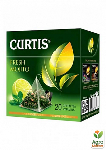 Чай Фреш мохито (пачка) ТМ "Curtis" 20 пакетиков по 1.8г.