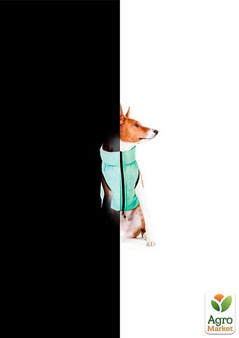 Курточка для собак AiryVest Lumi двухсторонняя, светящаяся в темноте, размер XS 22, салатово-голубая (2140) - фото 2