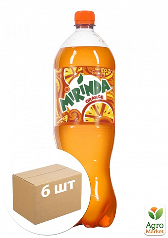 Газований напій Orange ТМ "Mirinda" 1.5л упаковка 6шт