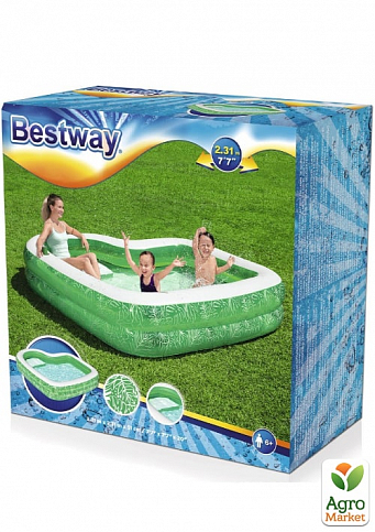 Детский надувной бассейн "Тропический рай" с сиденьем и подстаканником 231х231х51 см ТМ "Bestway" (54336) - фото 2