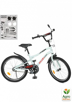 Велосипед детский PROF1 20д. Urban, SKD45,фонарь,звонок,зеркало,подножка,белый (мат) (Y20251)1