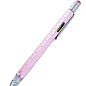 Кулькова багатозадачна ручка Troika Construction зі стілусом; лінійкою; викруткою та рівнем; розовий (PIP20/ML)