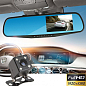 Автомобільний відеореєстратор-дзеркало L-9002, LCD 4.3'', 2 камери, 1080P Full HD цена