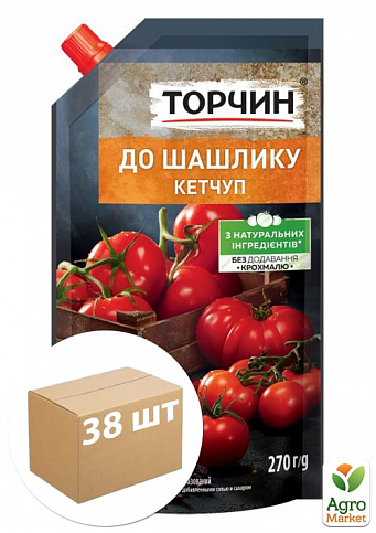 Кетчуп до шашлику ТМ "Торчин" 270г упаковка 38шт