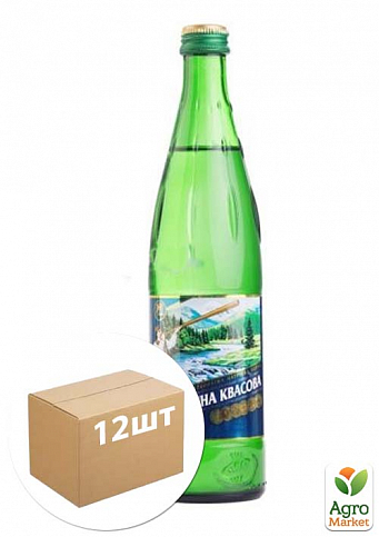 Вода ТМ "Поляна Квасова" газ.  0,5л (стекло) упаковка 12 шт
