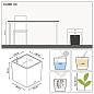 Розумний вазон з автополивом Lechuza Cube Premium 30, антрацит (16463) цена