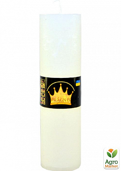 Свічка "Рустик" циліндр (діаметр 5,5 см х 20 см 40 годин) біла1