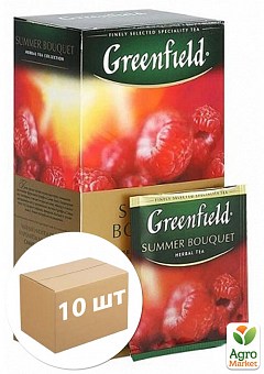 Чай "Грінфілд" 100 пак Літній Букет ( Малина) упаковка 10шт1