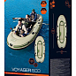 Трехместная надувная лодка 3-х камерная Voyager 500,бежевая,весла 348х141 см ТМ "Bestway" (65001)