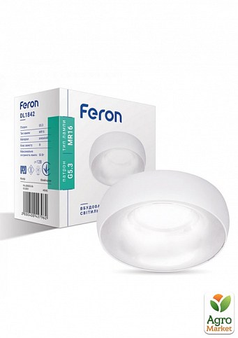 Встраиваемый светильник Feron DL1842 белый хром (40042)