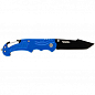 Нож складной MASTERTOOL "DAMASK" 204х33х12 мм черное нержавеющее лезвие алюминиевая рукоятка с карабином стеклобой 79-0123 купить