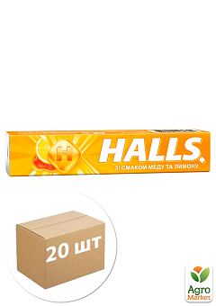 Льодяники зі смаком меду та лимону ТМ "Halls" 25.2 г упаковка 20 шт1