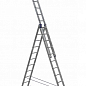 Алюминиевая трехсекционная лестница 3*11 ТМ ТЕХПРОМ H3 5311