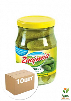 Консервовані огірки з перцем ТМ "Znojmia" 330г упаковка 10шт1