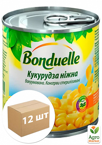 Кукурудза (залізна банка) ТМ "Бондюель" 340г упаковка 12шт