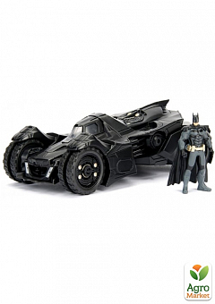 Машина металева Бетмен (2015) Бетмобіль Лицар Аркхема з фігуркою Бетмена, масштаб 1:24, 8+ Jada1